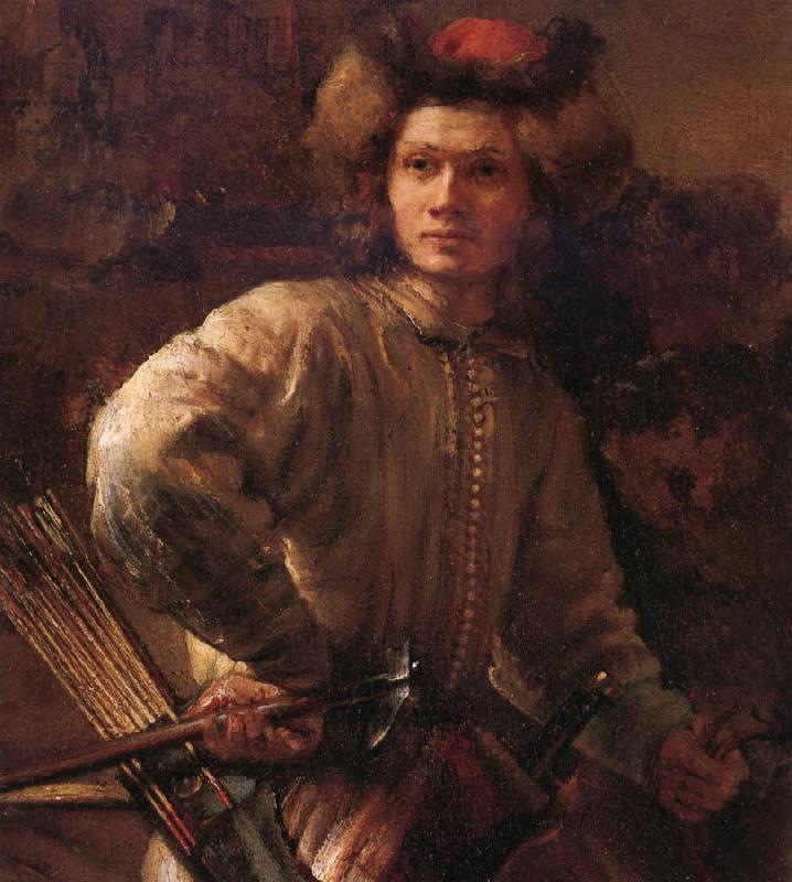 Rembrandt van rijn Details of The Polish rider oil painting picture